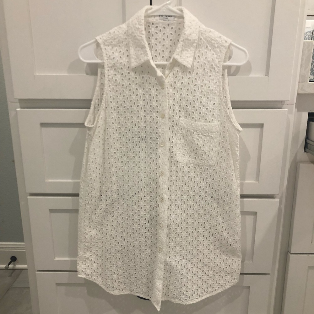 Equipment Eyelet Tunic Top